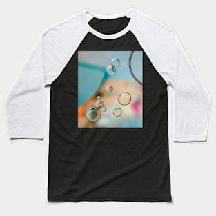 “Oil and Water - Teal & Pink” Baseball T-Shirt